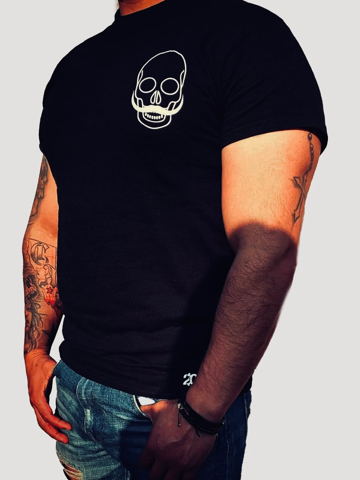 Skull with a Mustache T-Shirt